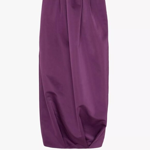 ZARA WOMAN NWT FW23 STRAPLESS PANELLED DRESS LIMITED EDITION AUBERGINE 8248/754 - Picture 8 of 16